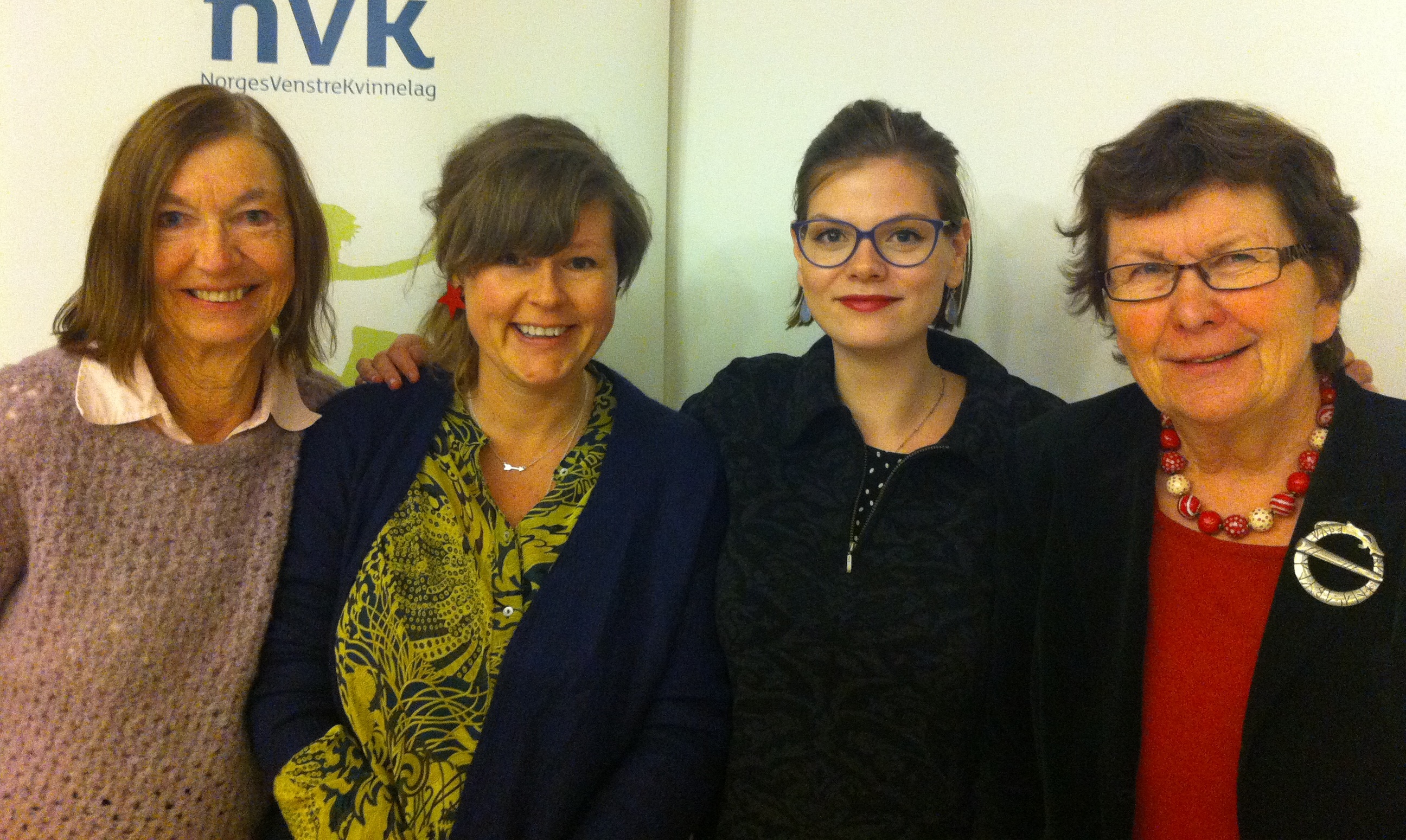 2016-01-30 venstrekvinner Bjørg, Birgitte, Amanda Schei og Åse Rostvåg