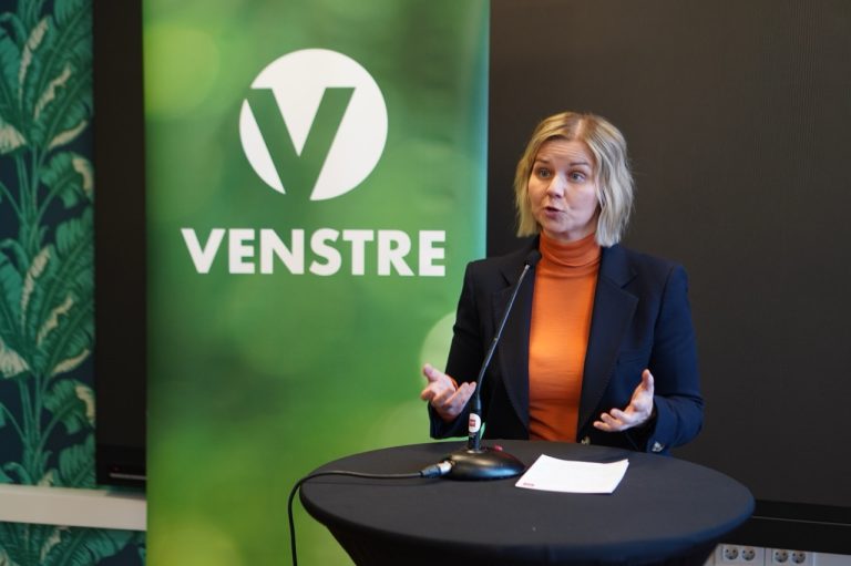 Guri Melby taler til Venstres landsstyre