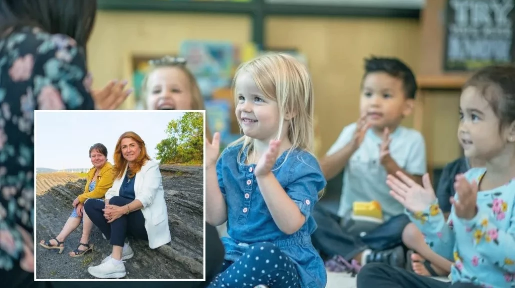 Gro Buttingsrud (t.v.) og Elisabeth Holter-Schøyen.