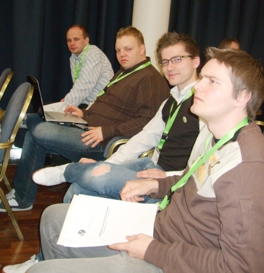  Fire unge menn vart med på Landsmøte i 2008 