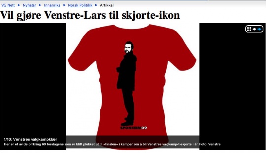 VG Nett, T-skjorte oversikt