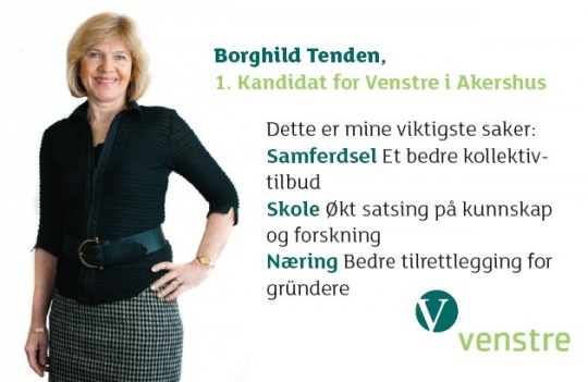 Borghild Tenden visittkort