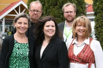 Fv: Frøydis Austigard, Pål Farstad, Ellen Kvalsund, Jens Johan Hyvik og Gunn Berit Gjerde