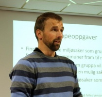  Frode Støre Bergrem fra Klæbu presenterte konklusjonene fra et gruppearbeid.