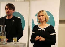 Guri Melby og Henrik Asheim på Venstres landskonferanse 2012.
