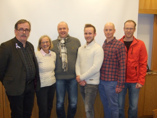 Styret i Ålesund Venstre F.v. Arild, Harriet, Lars Ove, Steffen, Thomas og Kåre Morten