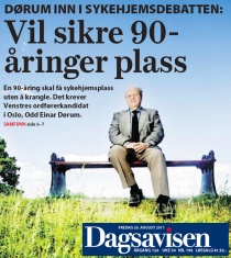 Dagsavisen, eldreomsorg, Odd Einar Dørum
