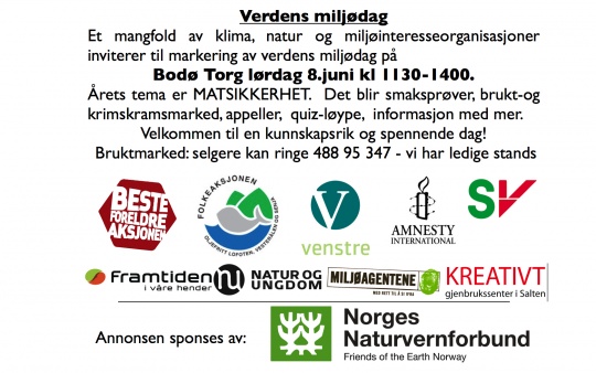 Verdens miljødag markering i Bodø