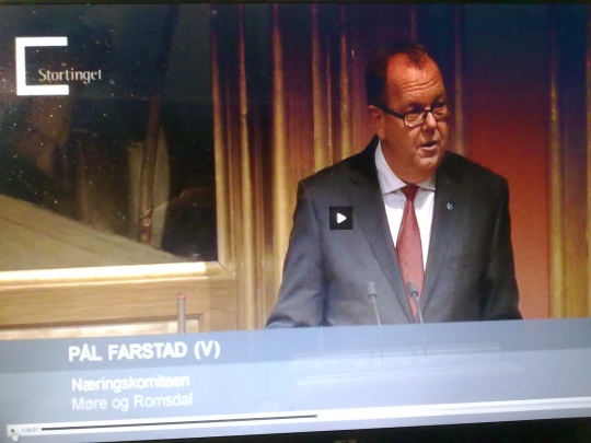  Pål Farstad sitt innlegg i Trontaldebatten på Stortinget 22.oktober 2013