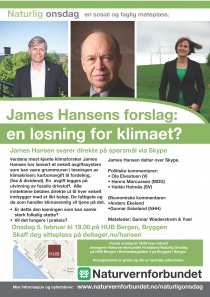 Naturvernforbundet møter Ola Elvestuen og James Hansen